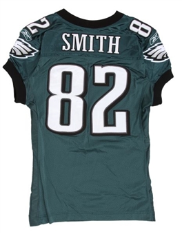 2006 L.J. Smith Philadelphia Eagles Jersey – Team Certified Game Used (MeiGray)